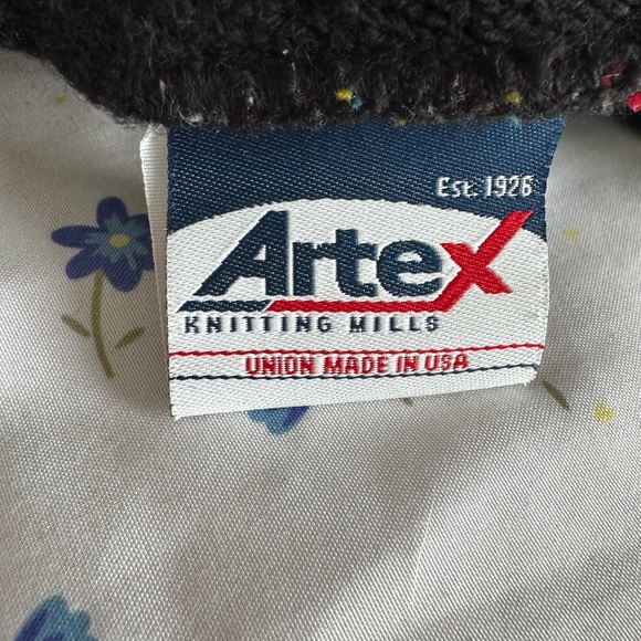 Vintage 90s Artex knit Colorful Geometric Beanie Winter Hat. Union Made. USA. - Picture 7 of 8